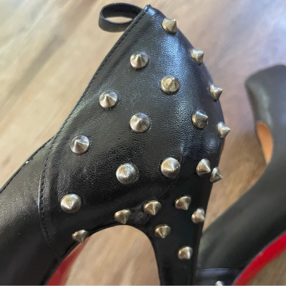 Christian Louboutin spiked rock goth rebel heels 41 1/2 - Picture 9 of 11